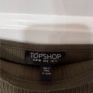 Topshop Ribbed Knitwear Midi Dress